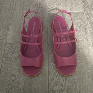 Just Peachy Slingback Heels - Flamingo